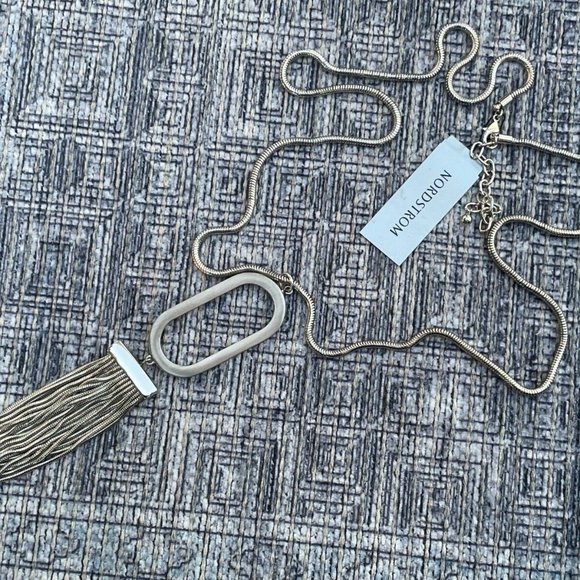 HALOGEN Necklaces silver Tone Snake Chain Geometric Shape Women Pendant - Picture 6 of 8